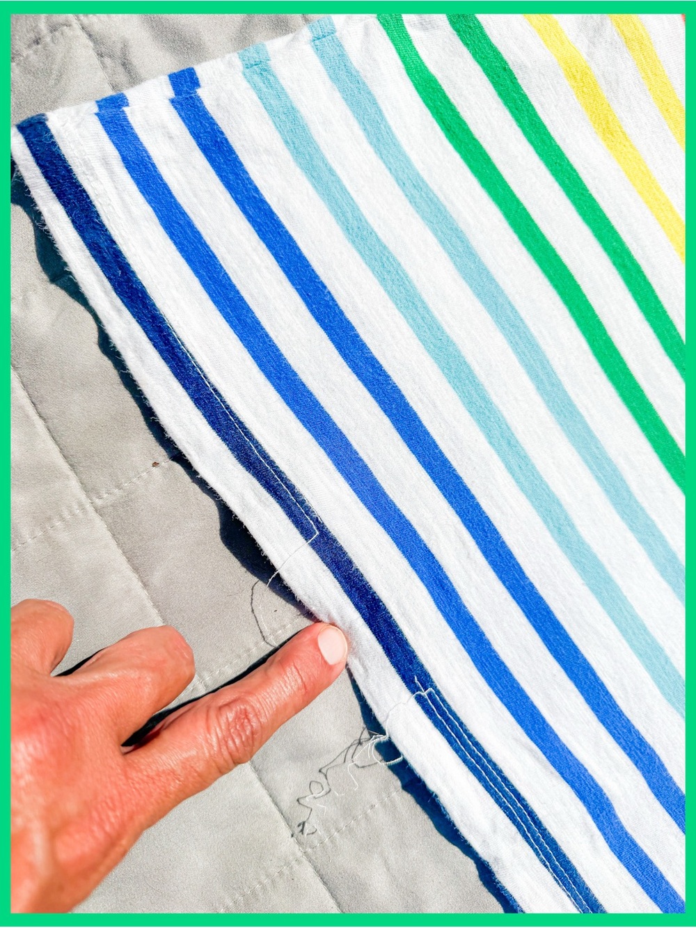 FLAWED DISCOUNT Primary Rainbow Stripe T-Shirt Dress Kid's Size 7-8 Jersey Girl - Picture 5 of 9
